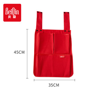 贝寝 婴儿床挂袋尿布尿片新生儿衣物玩具ins布艺宝宝床头边储物挂袋包 棉帆布收纳袋 45*35CM