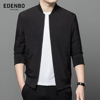Edenbo autumn and winter casual jacket baseball collar business commuter jacket men's black 175/92a (xl)