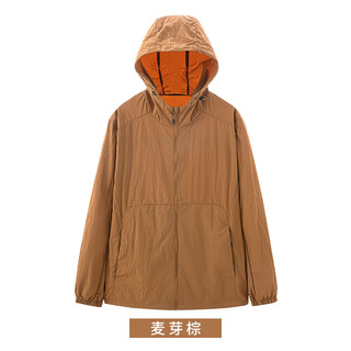 Onepolar polar sun protection skin clothing for men, light and breathable outdoor sun protection clothing, anti-uv upf50+ windbreaker, malt brown m