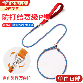Tanbeiman p rope dog leash dog leash p chain leash large, medium and small dog competition grade dog training rope leash dog walking chain competition grade p rope - 1.5 meters adjustable / suitable for 5-70 jin jin equal to 0.5 kg for dogs within competition grade p rope / anti-knot / dog training style space cotton handle + professional climbing rope