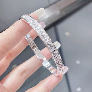 Pt950 platinum crushed ice bracelet price by gram