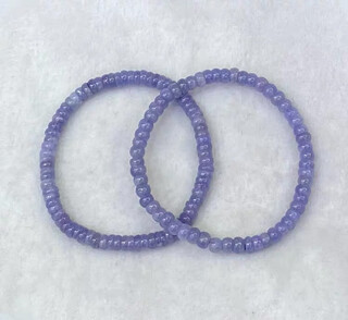 Shiyi natural tanzanite plate bead bracelet women's single circle small fresh simple crystal flat bead bracelet fashion accessories versatile 2*4mm/plate beads/single circle