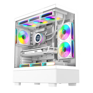 Wanjia xuanwu plus desktop game computer main case sea view room case glass side through atx motherboard/long graphics card/360 water cooling positions/280 water cooling positions xuanwu plus white single chassis