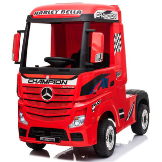 Mercedes-benz truck front children's electric car four-wheel remote control car baby truck child toy car can sit two people charging four-wheel drive red mercedes-benz front