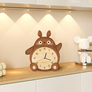 Jatu dace creative shell clock cute cartoon clock pendulum desktop living room desktop senyu totoro-a style 21*24cm