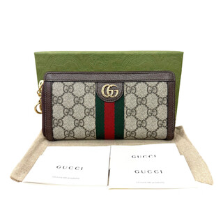 Second-hand 99 new g gucci bifold short wallet card holder luxury luggage 99 new gg old flower red and green striped long wallet length 20cm