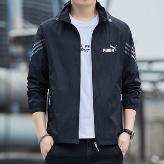 Sun protection clothing men's summer ice silk outdoor lightweight anti-uv skin clothing fishing hooded sun protection clothing jacket black m