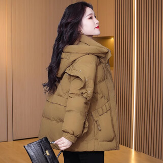 Kebel winter warm down jacket women's winter popular style mother's wear khaki duck down jacket hooded jacket 3xl