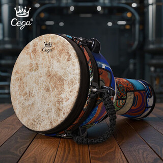 前谷非洲鼓12英寸成人可调音专业演奏级手鼓大10打击乐器轻质节日礼物 抽象色块大10+全套赠品