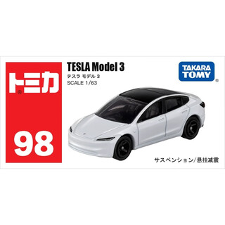 Tomica tomy car model children's toy no. 98 tesla model 3 christmas gift 270089