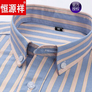 Hengyuan xianggan cotton men's long-sleeved straight striped shirt autumn korean style business casual non-iron outer casual shirt 223 long sleeve 38/s