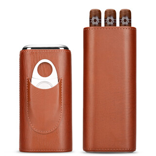 Cigarloong cigar box cigar scissors set cigar humidor portable cedar wood leather case stainless steel cigar scissors