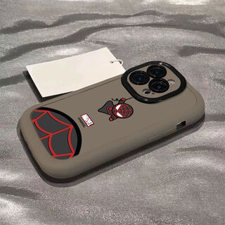 Lanchao suitable for xiaomi 17/15/pro mobile phone case 14ultra all-inclusive silicone creative internet celebrity cartoon 17promax new advanced 13 puff soft shell little spider-man for men and women brown little spider-man - free protective film xiaomi 14