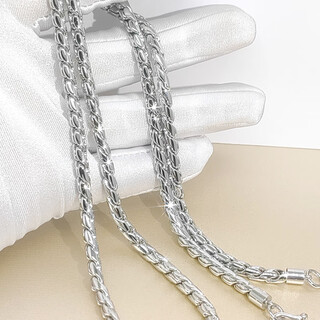 Henglijiachun men's twist rope dragon snake bone chain washable titanium platinum platinum silver pt necklace 95 66 long card 5 dragon bone knight chain (furnace gold advanced