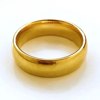 Dl 1998 pang donglai quality vietnamese sand gold ring men and women glossy couple wedding ring simple men's large size 10 (recommended 150-170 jin jin equals 0.5 kg)