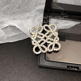 Canxian high version diamond-encrusted luojia brooch, high-end female corsage pin badge, light luxury niche design, luxurious temperament, golden zircon brooch