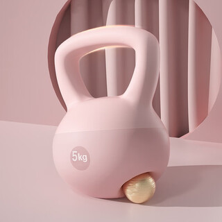 Feng shang soft kettlebell women's kettle lift dumbbell buttocks squat strength home training equipment arm butt lifting magic soft kettlebell - pink 5kg