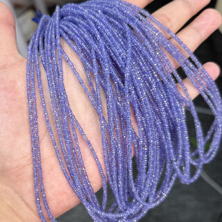 Oemg natural premium tanzanite faceted dish bead abacus 2.2-2.5mm diy bead semi-finished necklace small size) if you have no idea about the size, you can take a look