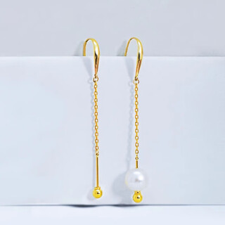 Dl 1998 mother's day gift 18k gold ear wire hook pearl ear accessories accessories pearl earring empty ear hook one pair of gold ear hooks (beads not included)
