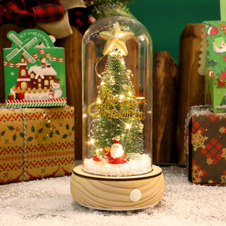 Xin yue christmas decorations desktop ornaments gifts for girlfriend and wife christmas eve gifts simulated snowflake christmas tree