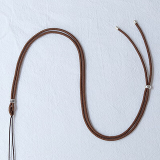 Pulian silk mulberry silk lanyard necklace rope gold pendant rope for men and women hand-woven ancient silk buddha necklace rope milk coffee about 70 cm