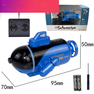 Gund remote control submarine fast submarine ship warship model fish tank submersible underwater electric children with camera blue submarine four channels standard + battery + screwdriver