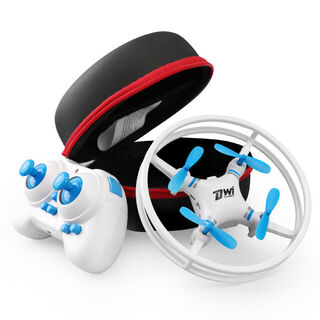 何佳功耐摔迷你无人机遥控飞机学生抖音网红四轴小型飞行器儿童玩具 定高-蓝色-便携包 1电池赠遥控器电池