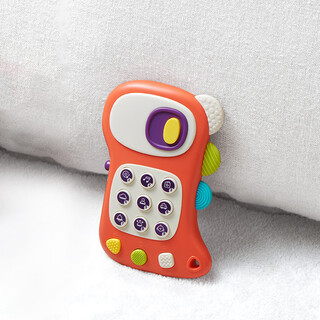 Babycare children's toys mobile phone baby fun phone simulation multi-functional bilingual music phone toy frey orange