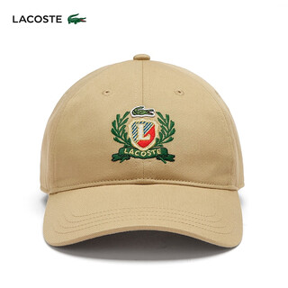 Lacoste crocodile français hommes et femmes même style 25 printemps et été nouveau style made in france, casquette de baseball simple et polyvalente | rk9455 02s/couleur café au lait