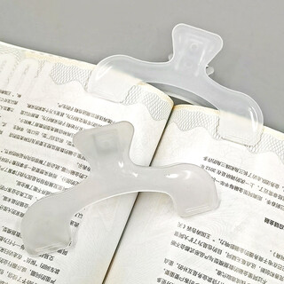 Hijab book holder stationery student transparent handbook note holder swallowtail clip bill document strong fixation large clip 1 pack (large clip)