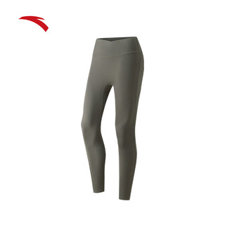 Anta (anta) yoga fitness tight-fitting eight-point pants for women in summer new style tummy-tightening and hip-lifting slimming pilates training sports pants deep green-1 xs