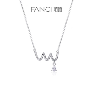 Fanc 925 silver necklace feminine simple design curve pendant clavicle chain summer necklace