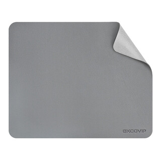 Exco mouse pad small leather office game waterproof leather notebook desktop computer portable non-slip washable mat gray 0429