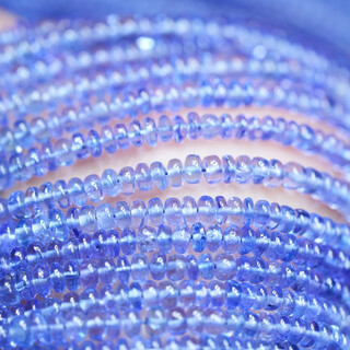 Oemg india imports high quality natural tanzanite smooth abacus beads diy jewelry semi-finished whole beads with holes no. 232 diameter 1.8-3.1mm about one price 4