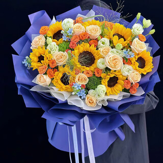 Eswina flower express sunflower mix and match bouquet birthday gift delivery nationwide citywide sunflower champagne mix and match bouquet upgraded new style