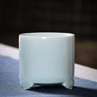 Fat donglai quality ceramic incense burner incense path entry-level empty incense burner smelling cup fire isolation antique product smelling zen incense seal script diyao pink green