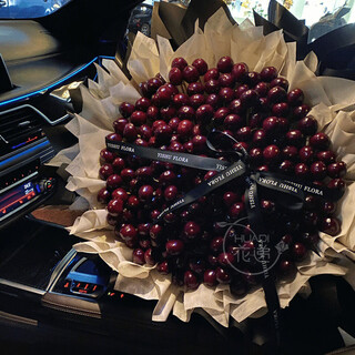 Baihuaguan flowers, roses, fruits, strawberries and cherries bouquet birthday gift for girlfriend and lover, same city delivery within 1 hour. there is no reason to like cherries. 99 cherries |dyj64