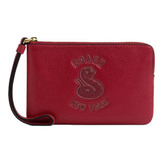 Coach women's bag red year of the snake limited co-branded clutch 2025 new birthday gift card bag light luxury small bag year of the snake special edition