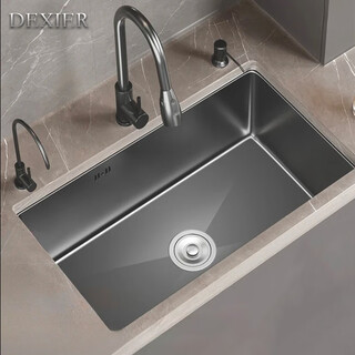 Other kitchen gun gray washbasin sus304 stainless steel thickened washbasin sink large single tank countertop basin under counter basin 45*40cm | standard version