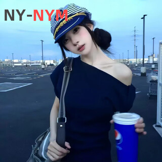 Ny-nym seaside sun hat jk sailor hat 2025 new summer sun protection hat women's sunshade navy hat summer beret striped round navy hat