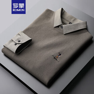 Romon light business trend plus velvet fake two-piece shirt men's autumn and winter casual top warm sweater sweater jacket khaki m 100-120jin jin equals 0.5 kg