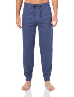 Boss men's waffle cotton cuffed sweatpants blue corn x-large