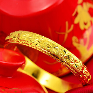 Chi xing gypsophila plated 18k gold color bracelet does not fade women's nordic gold bride exquisite jewelry sand gold gift default