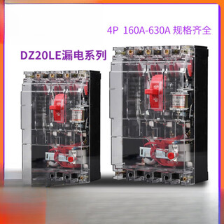 Shanghai people's leakage circuit breaker three-phase four-wire transparent dz20le-250/4300 160a250a400a 160a 4p