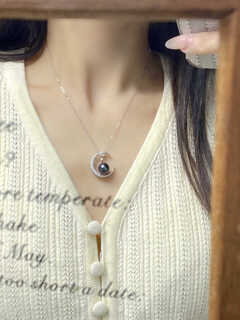 Olevo seawater tahitian pearl necklace 9-10mm 2025 new holiday gift for your girlfriend to give your girlfriend a sense of luxury xingyue 9-10mm