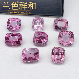 Blue xianghe 5 princess pink spinel burmese gemstone loose stone ring face 18k gold ring pendant bracelet customized girlfriend gift 0.79 carat 16#