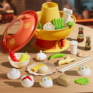 Aobeiby Kinderhaus spielen Spielzeug schälbar heißen Pot Cut Le Simuled Kitchen Jungen und Mädchen 3-6. Geburtstagsgeschenke