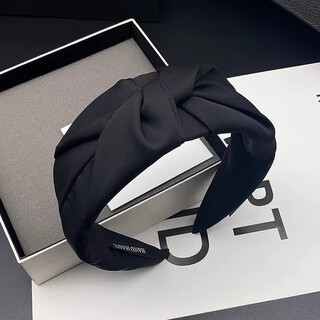 Hans f headband female black hairpin wide edge high skull headband internet celebrity new high-end headwear covering white hair high-end hair bundle black