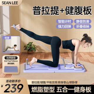 Sean lee multifunctional pilates core board foldable home postpartum recovery training abdominal muscle training tool abdominal board purple pilates