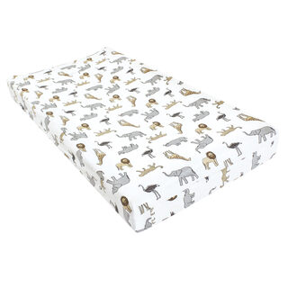 Hudson babyhudson baby unisex baby changing pad cover, modern safari, one size